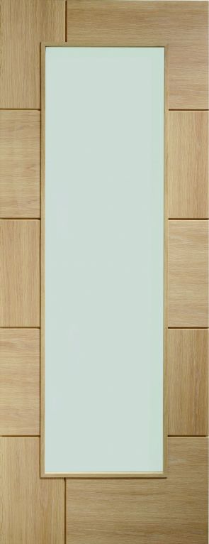 XL Ravenna Oak Prefinished with Clear Glass XL Ravenna Oak Prefinished with Clear Glass